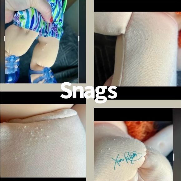 Cabbage Patch vintage Hasbro 15” red/blue doll in CPK clothes - children - Picture 10 of 17